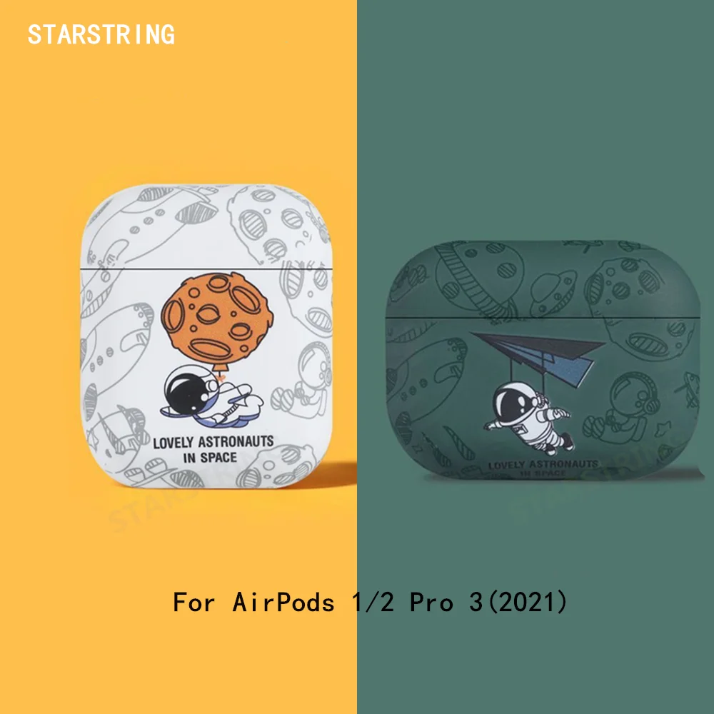 

Чехол для Apple AirPods 1 2 pro 3, мягкий защитный чехол с мультяшным космическим рисунком, чехол для беспроводной зарядки для AirPods pro 3, чехол