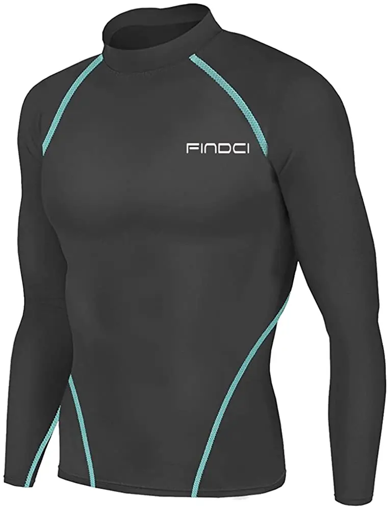 Мужской спортивный костюм для бега Findci компрессионная рубашка + брюки облегающие