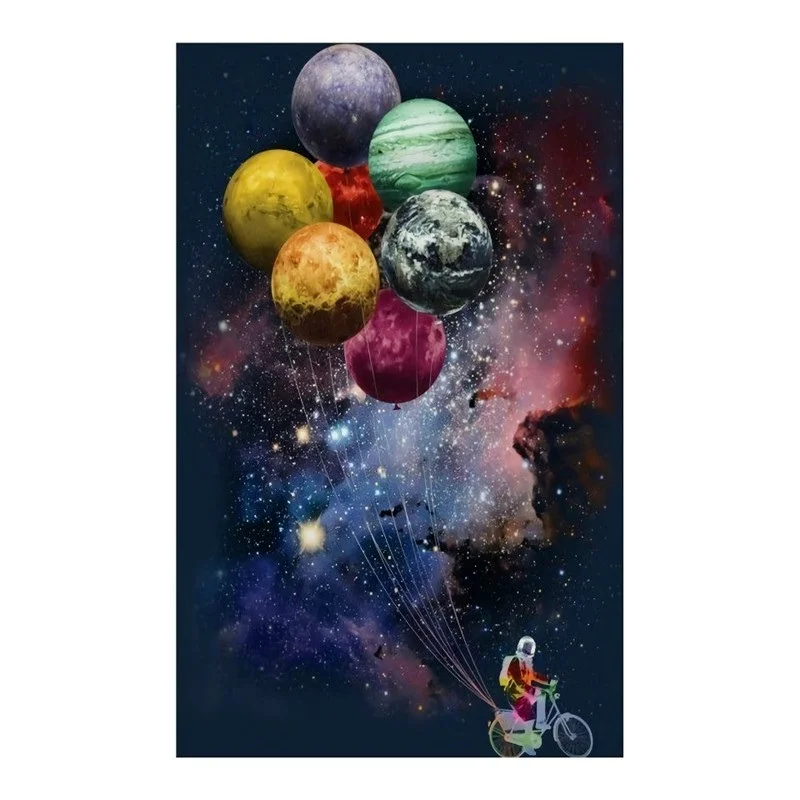 

3D Cosmic Starry Sky Carpet Coffee Table Carpet Living Room Space Planet Carpet Children's Room Decoration Mat Bath Mats Doormat