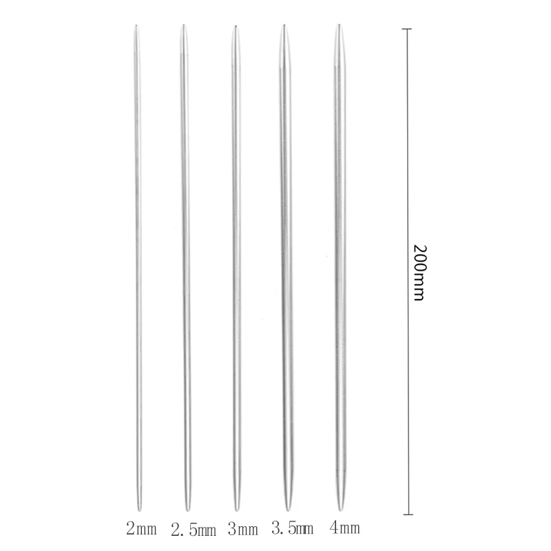 25pcs Stainless Steel Straight knitting needles Double Pointed Crochet Hooks Knitting Needles Set DIY Tools | Дом и сад