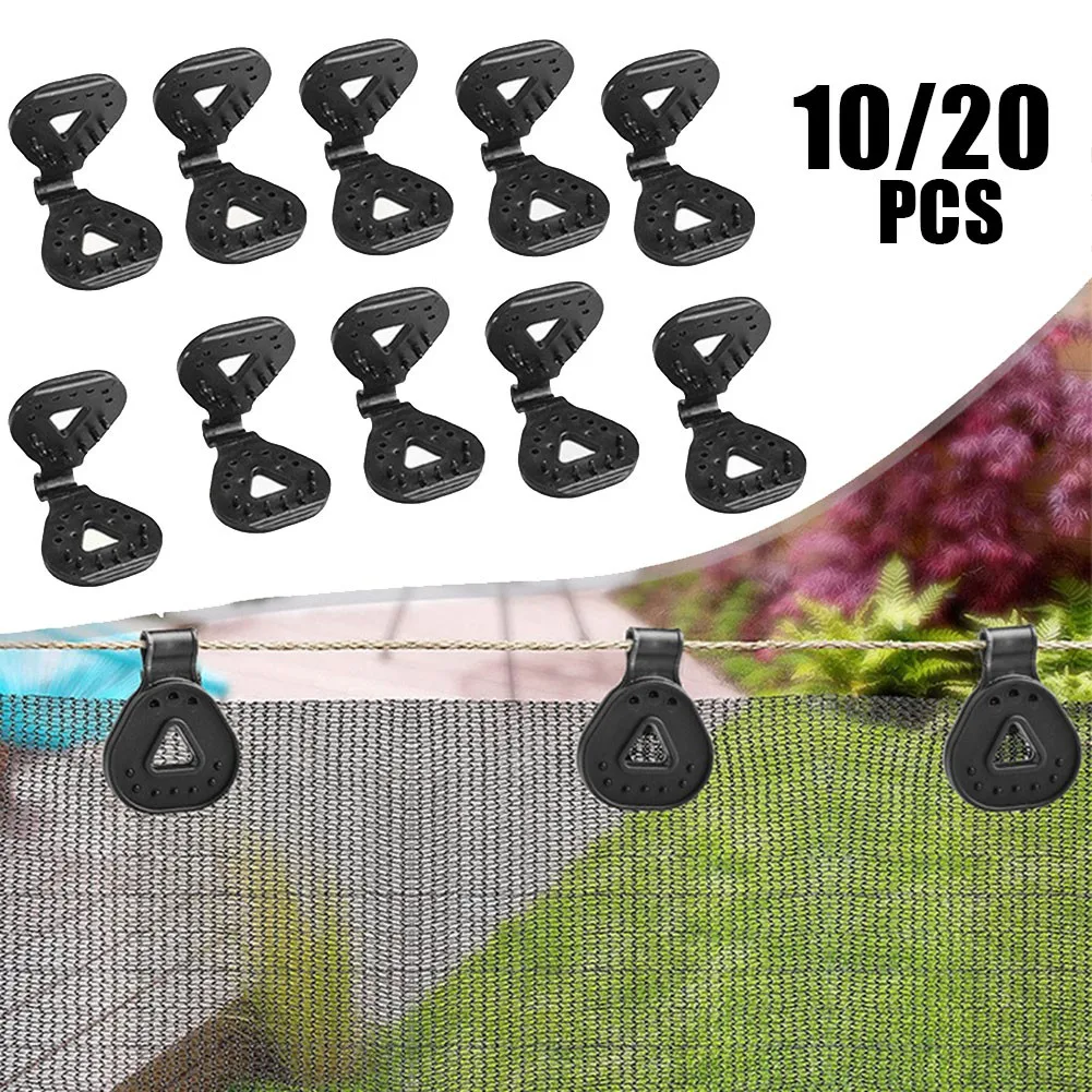 

10/20pcs Sunshade Net Clip Greenhouse Shade Cloth Fix Clamp Netting Install Hook Camping Tent Canopy Clamp Clip Accessories