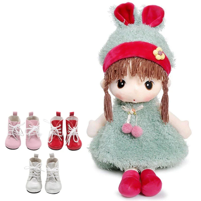 

1Pairs 18 Inch Doll Toys Boots Shoes Fashion Miniature Doll Shoes Cartoon Doll Winter Bandage Boots Sneackers Accessories