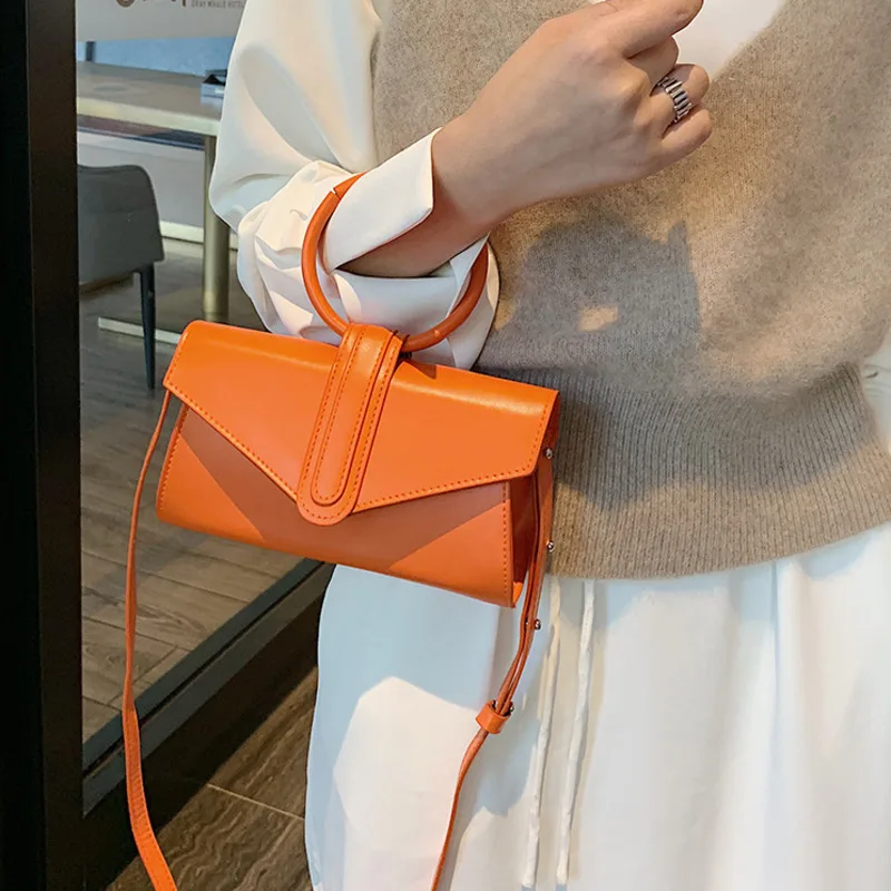 

2021 весенне-летняя сумка в новом стиле маленькая сумка ярких цветов с кольцом на одно плечо