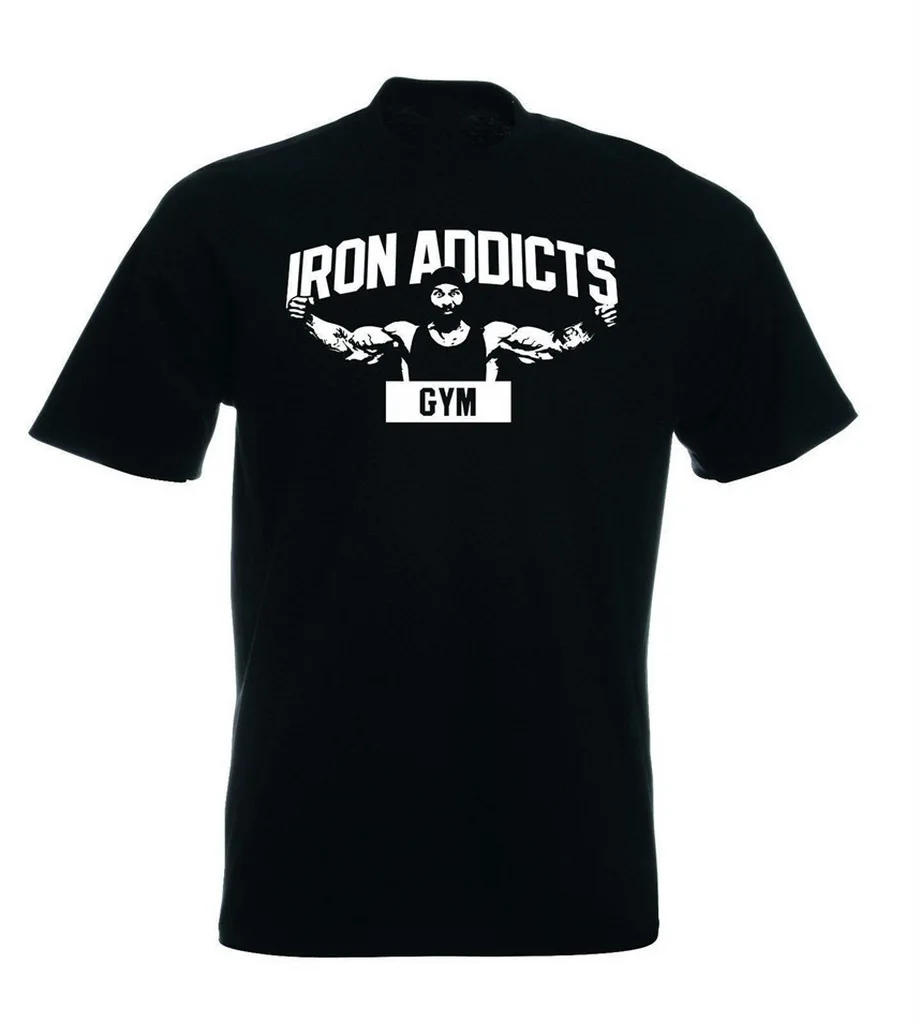 Мужская футболка с надписью IRON ADDICTS GYM CT FLETCHER MIKE RASHID Повседневная унисекс модная |