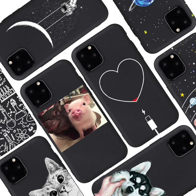 Цветной мягкий чехол из ТПУ с изображением Вселенной и Планте для iPhone 7, 6s, 6, 8 Plus, X, матовый чехол для iPhone XR, XS, 11Pro, Max X, Fundas Capa