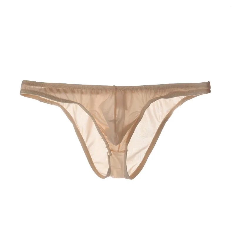 Новинка ультратонкие прозрачные мужские трусы из ледяного шелка сексуальное