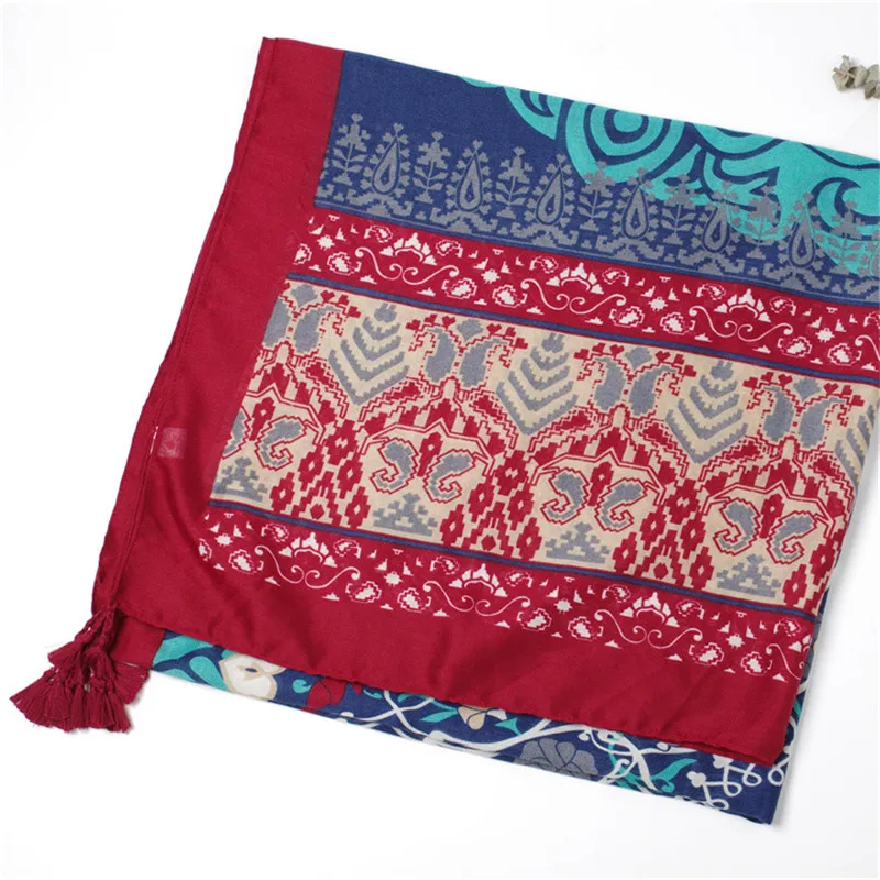 2021 Женская мода с ацтекским узором в этническом стиле бахромой шаль из вискозы