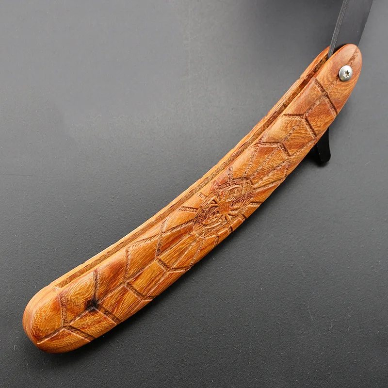 

Professional Barber Shaver Wooden Handle Blade Shaving Razors Eyebrow Razor Men's Replaceable Blade Razor Hair Knife G1231