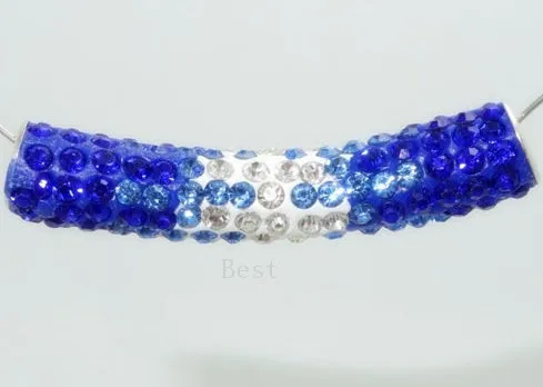 HOT factory price Hi6yrtyg Wholesale 50*10mm long bending tube beads charms for bracelet crystal | Украшения и аксессуары