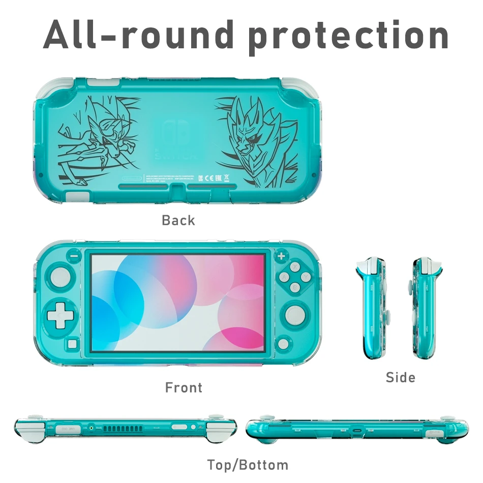 OIVO для PND Switch Lite прозрачный корпус Жесткий ПК Лазерный Гравировальный чехол закаленная пленка протектор для переключателя Lite