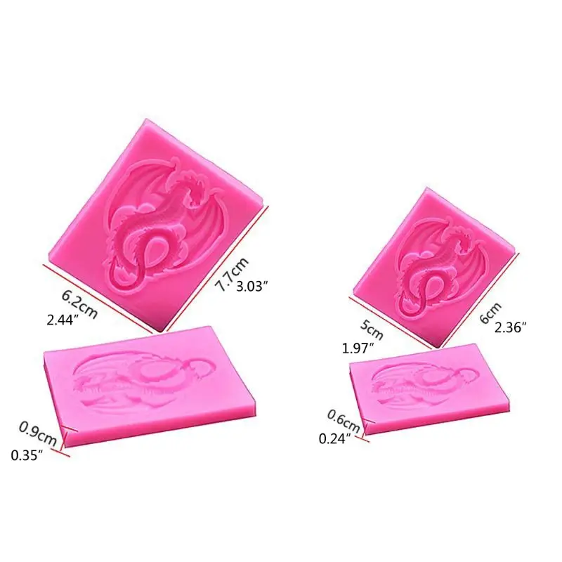 

Handmade Flying Dragon Mold Silicone Fondant Animal Fiery Dragon Mold Resin Candy Chocolate Mold Jewelry Making Tools