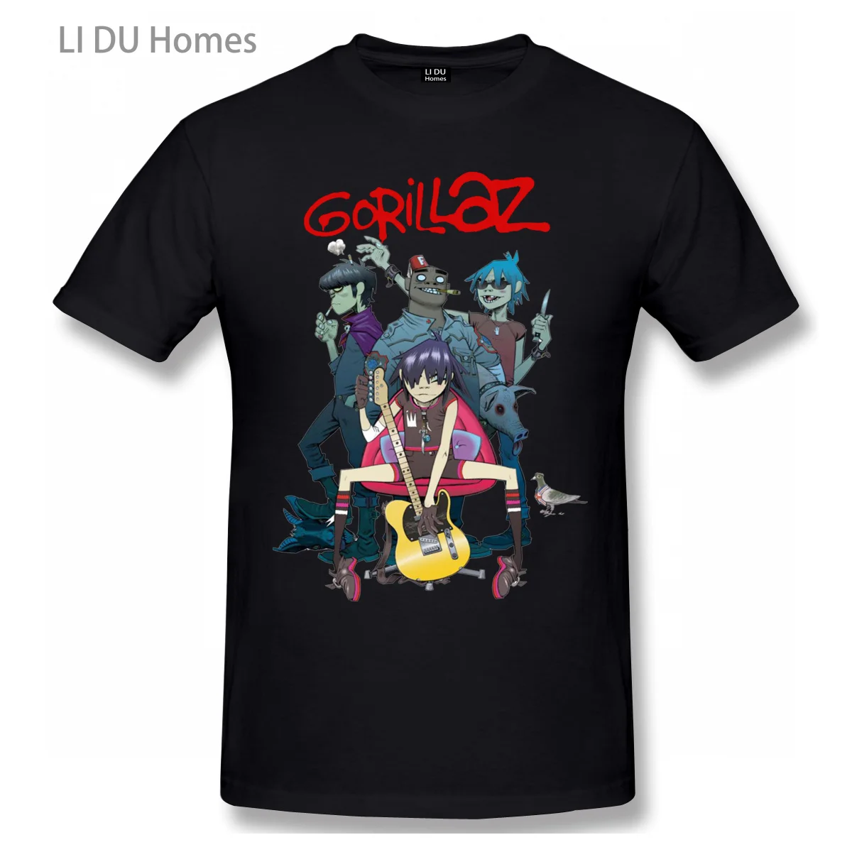 

Gorillaz T Shirt Men/WoMen High Quality Cotton Summer T-shirt Short Sleeve Graphics Tshirt Brands Tee Top Gift