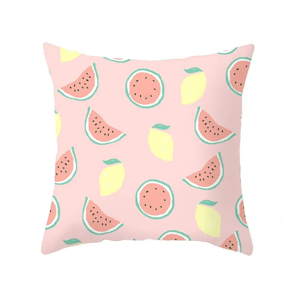 

45*45cm Sofa Couch Pillows Case Cute Fruits Print Cushion Candy Pillows Case Bright Colors Throw Case B3J7