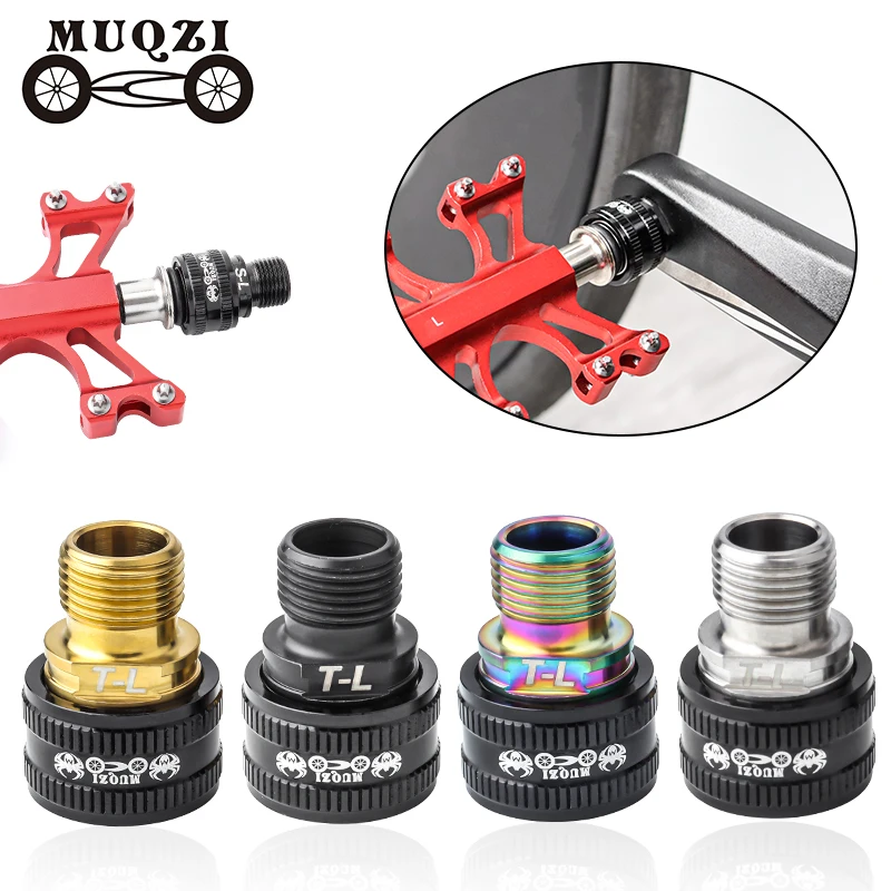 MUQZI Quick Release Pedal Holder Titanium Alloy Stainless Steel Pedal Extender MTB Road Folding Bike Quick Release Pedal Adapter