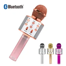 Bluetooth караоке микрофон беспроводной микрофон профессиональный Динамик ручной микрофон плеер для вокала, с рекордером Mic