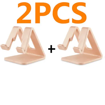 2pcs orange Универсальный настольный держатель для планшета, мобильного телефона, держатель с противоударной силиконовой накладкой, крепкая пластиковая подставка-держатель для сотового телефона, крепление - Цвет: 2pcs orange