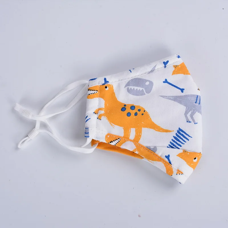 1/5 шт Нетканая детская маска для рта с мультяшным животным принтом дышащая теплая
