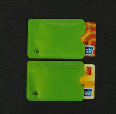 HJKL 6 шт. Rfid кошелек блокирующий замок держатель для банковских карт Id Чехол для банковских карт защита металлический кредитный NFC Держатель алюминий 6,3*9,1 см