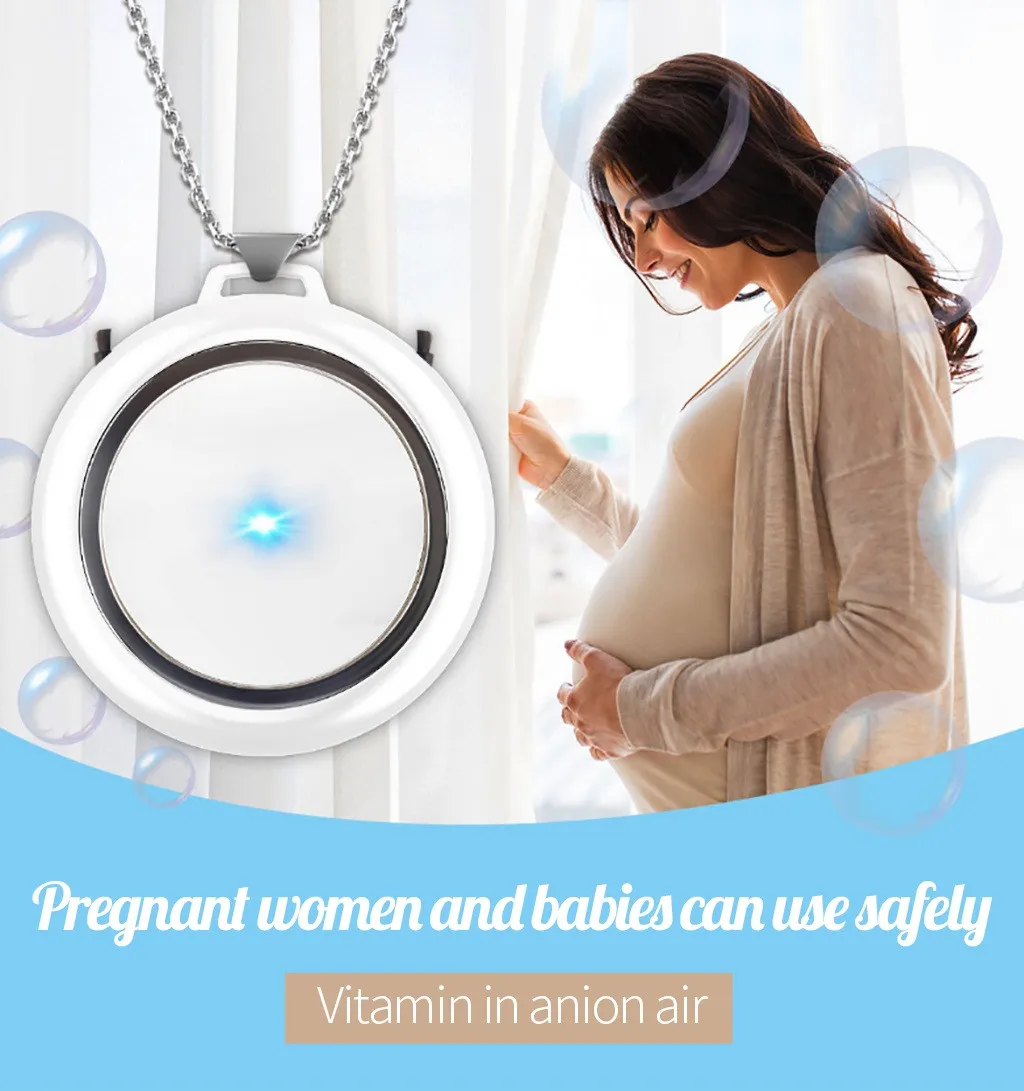 Портативный переносной персональный мини-очиститель воздуха с USB ожерелье