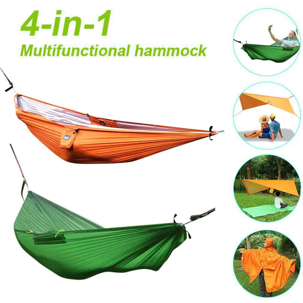 

Camping Hammock 4 In 1 Portable Lightweight Hammock With Hanging Ropes For Backpacking Hiking Camping Travel Beach Garden