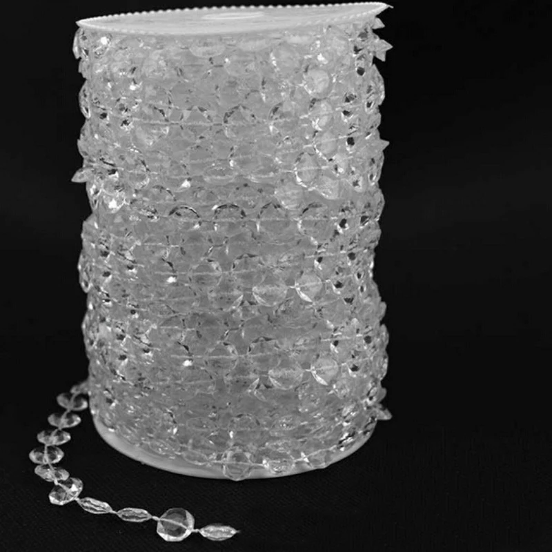 

33FT Garland Diamond Strand Acrylic Crystal Bead Beaded Wedding Decoration DIY