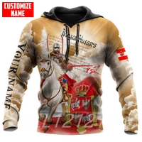 mens hoodie 3d printing knight horse elemental pullover fashion street personality sweatshirt oversized jacket