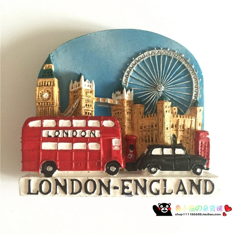 U.K Лондонский автобус телефонная будка магнитная наклейка на холодильник в виде