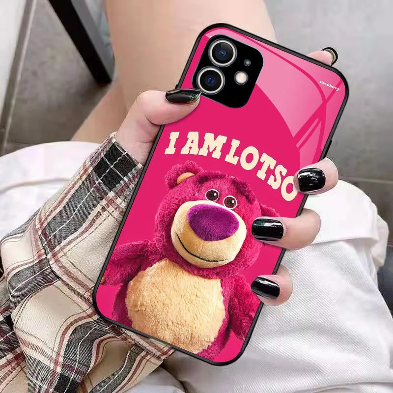 Охлаждающий 3D-чехол с клубничным медведем для телефона iphone 12 pro max чехол 11 Iphone xr x xs