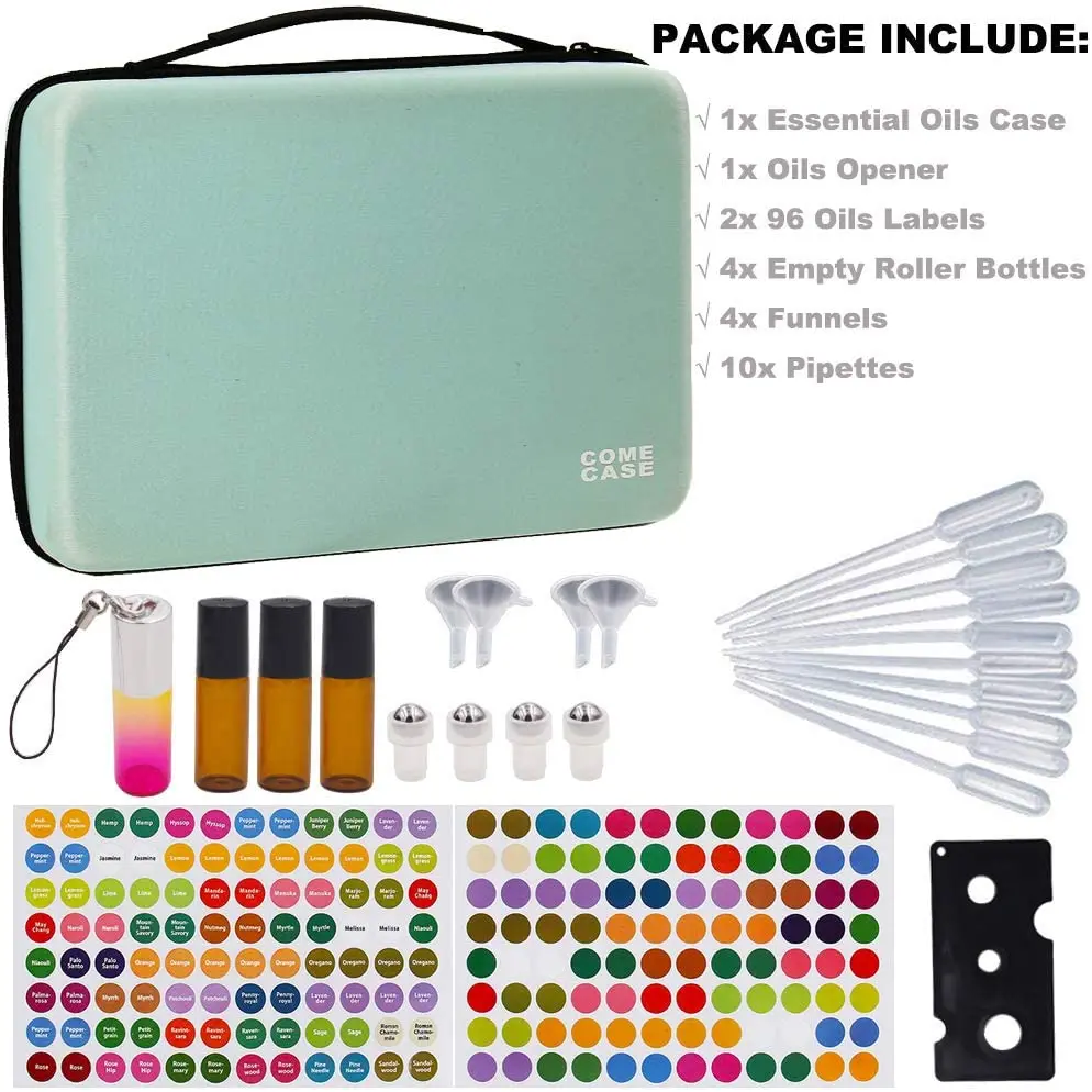 Чехол для эфирных масел 70 бутылок + наклейки Открыватель трубки пипетки и многое