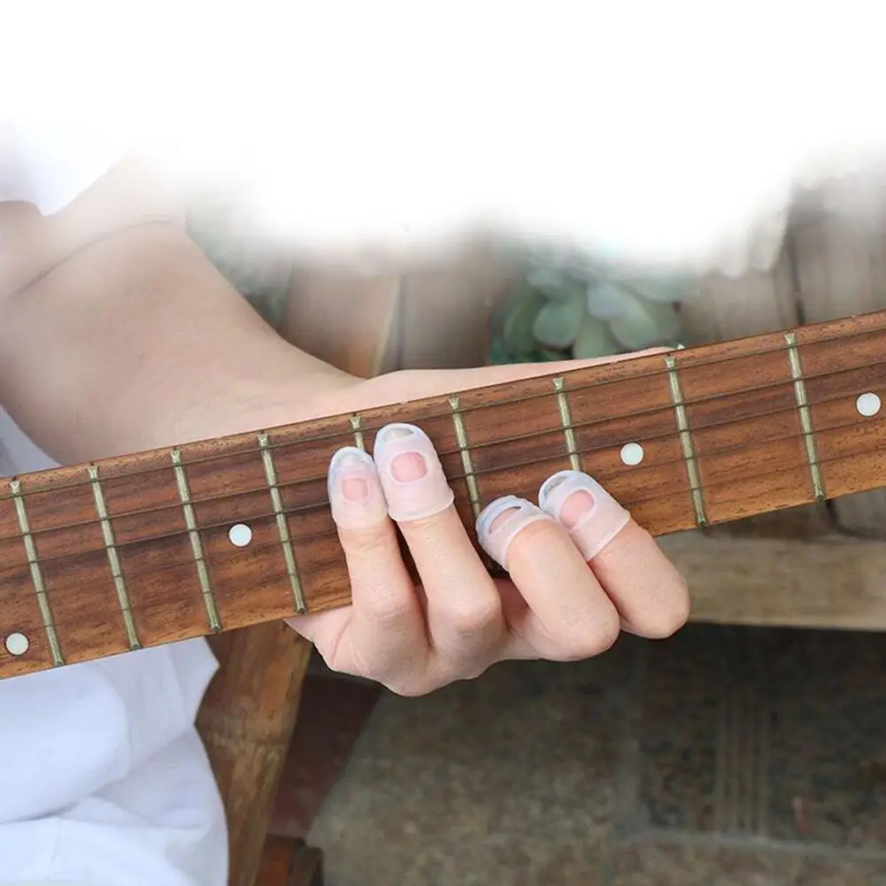 5 pcs Finger Cover Anti-slip Hands Coat Relief Pain Gloves for Ukulele Electric Acoustic Guitar Stringed Musical Instruments enlarge