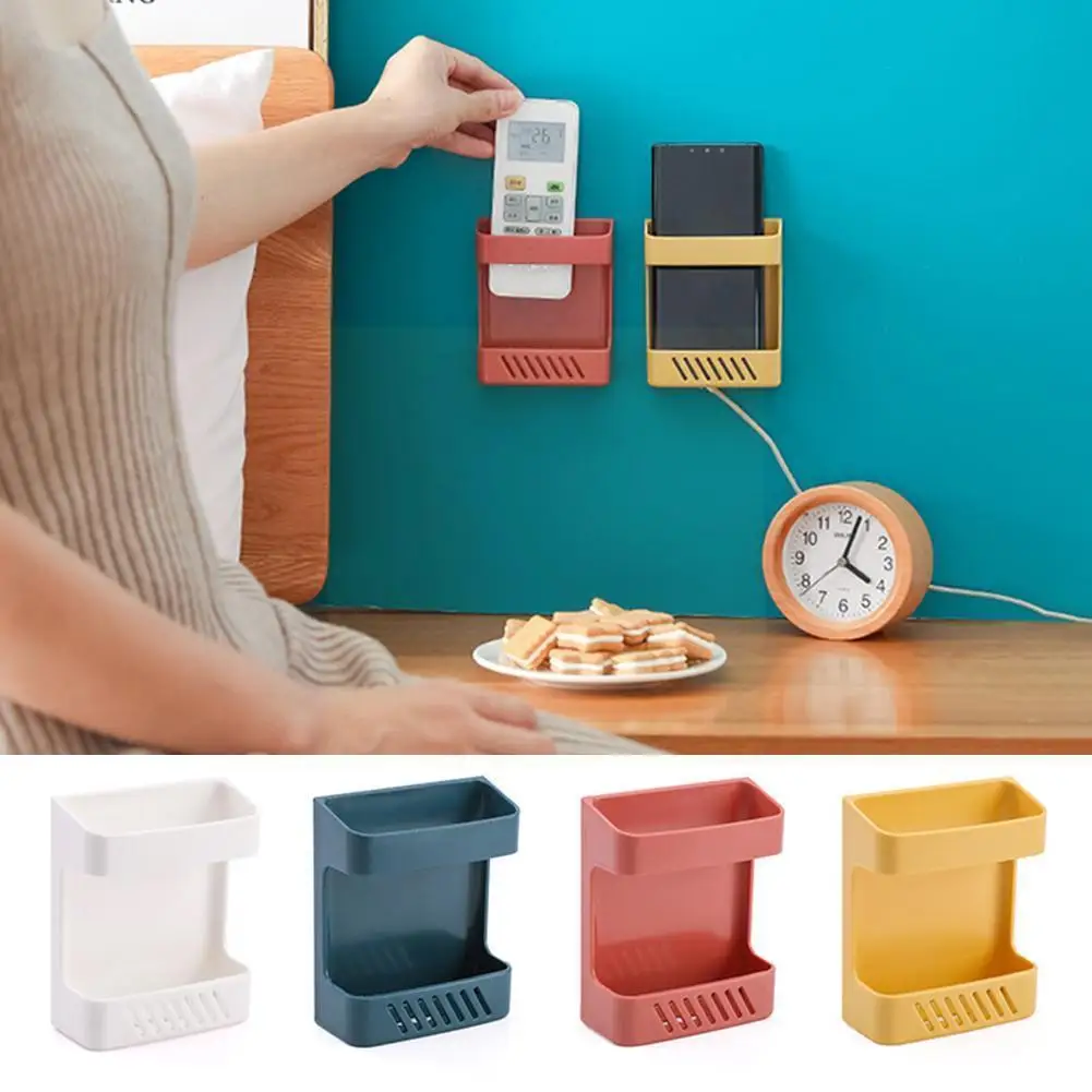 

1pc New Remote Control Small Object Organiser Holder Convenient Wall Home Case2020 Mount Phone Storage Caddy Holder Stand O R3f1