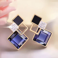 2021 fashion luxury high quality diamond crystal shining temperament lady glamour earrings exquisite jewelry birthday party gift