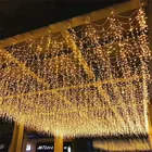 Рождественская гирлянда, 5 м, наружная Водонепроницаемая занавеска, фонари-ленты, украшение для сада, 0,4-0,6 м