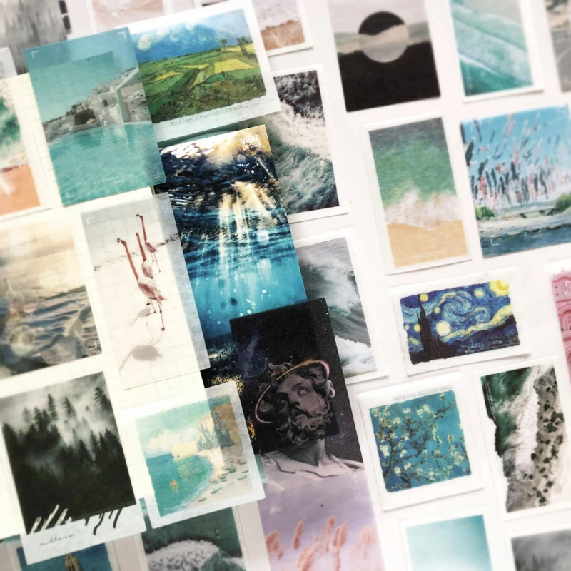 

Creative Stationery Children Hand Account Stickers Cartoon Type Paper Material Diy Decoration Sticker Pack 50 Pieces