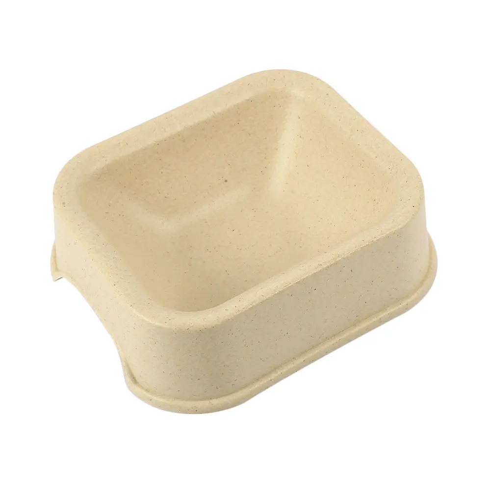 Прочная миска для собаки Бамбуковая случайный цвет безопасность обеденная