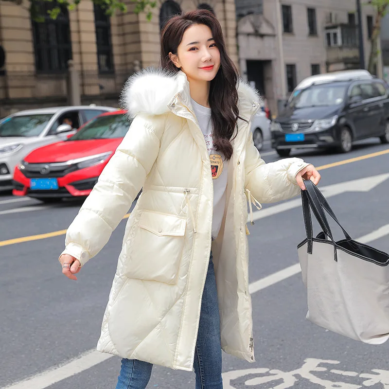 

Женская куртка средней длины, Стильная хлопковая куртка средней длины на завязках с большими карманами и ярким лицом, в Корейском стиле, для...