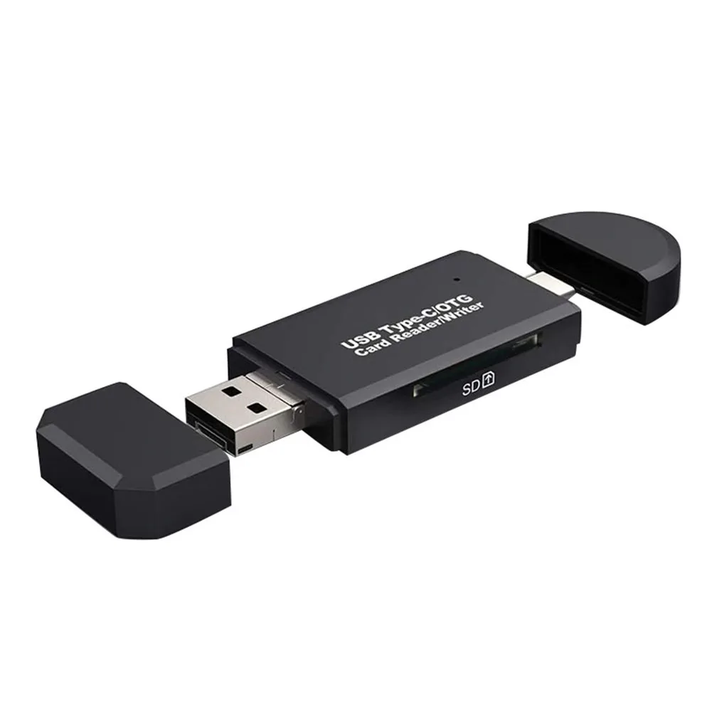 

Type C & micro USB & USB 3 In 1 OTG Card Reader High-speed Universal OTG TF/SD for Android Computer Extension Headers Cardreader