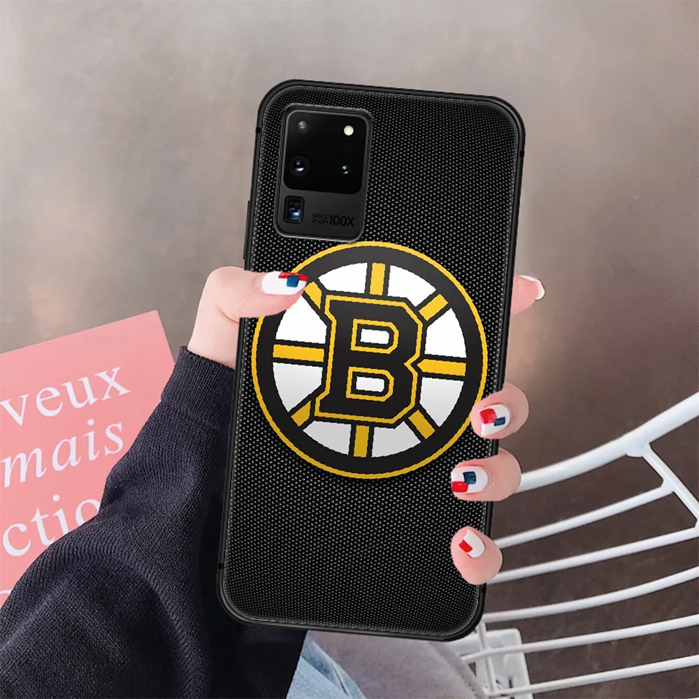 

Ice Team Boston Bear Hockey Phone Case Cover Hull For Samsung Galaxy S 6 7 8 9 10 e 20 Edge Uitra Note 8 9 10 Plus black Etui