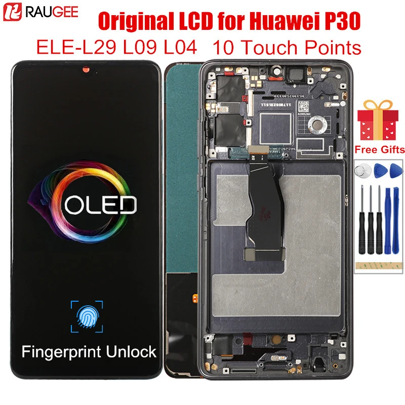 ЖК дисплей для Huawei P30 оригинальный OLED с поддержкой разблокировки по отпечатку