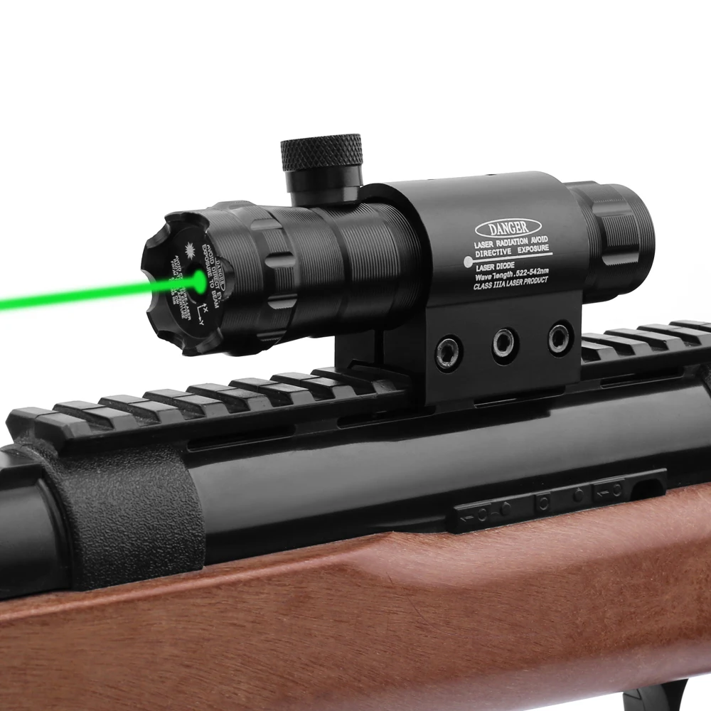 Тактический красный зеленый точечный лазерный прицел Охотничья винтовка