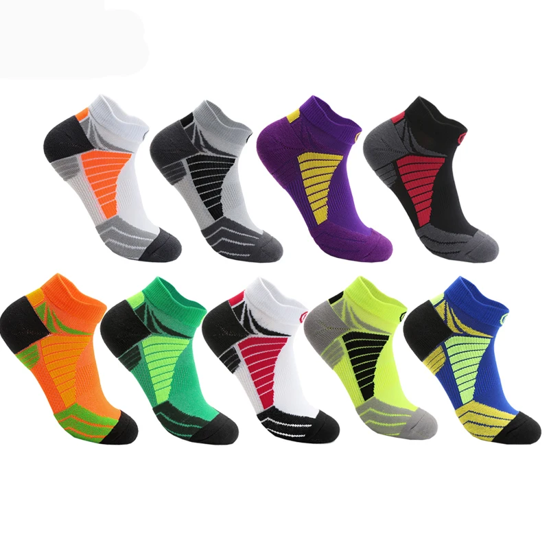 

5 Pairs/Lot Sports Socks Men Professional Basketball Running Towel Bottom Anti-Slip Boat Outdoor Breathable Cotton Hiking Hiking