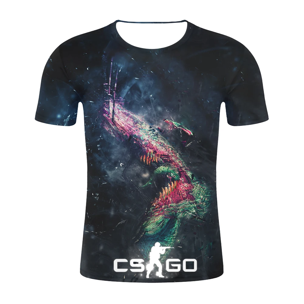 2019 CSGO 3D Men Tshirt Top Quality Brand Clothing Funny T-Shirt mens Tee Counter Strike Global Offensive CS GO Gamer T Shirt |