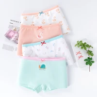 4pcspack kids underwear for girls new fashion cute snail print panties children breathable shorts boxers teenage clothing 8 12y