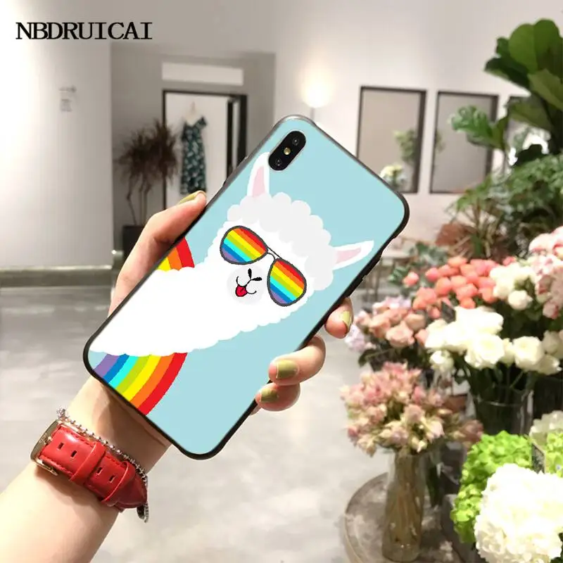 PENGHUWAN Kawaii Милая лама Альпака Мягкий Силиконовый ТПУ чехол для телефона iPhone 11 pro XS