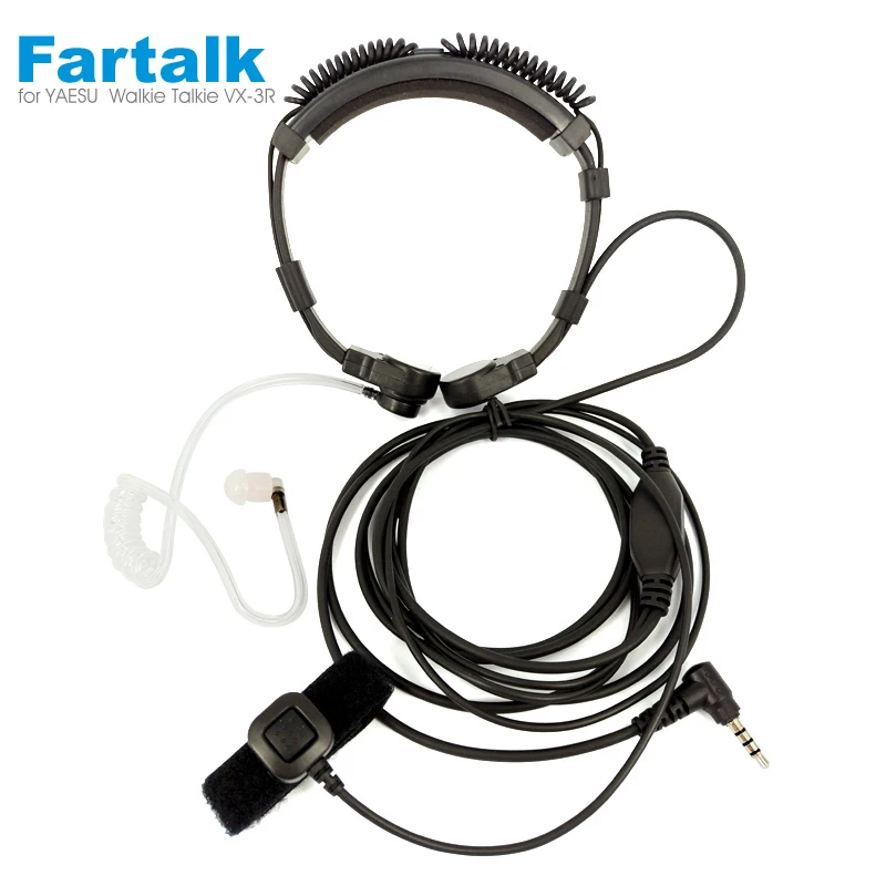 Телескопический горло микрофон гарнитуры Динамик для Yaesu Vertex FT 60R VX 3R 5R 2R 160 Walkie Talkie