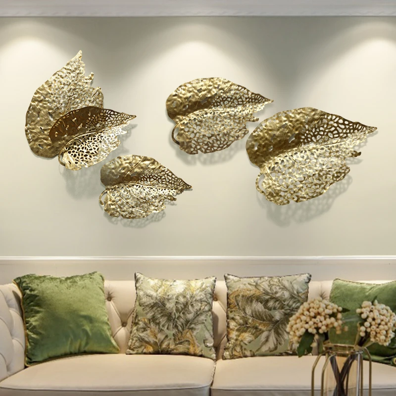 Modern Wall Decoration 3D Simplicity Iron Art A Living Room Background Metope Ornament Golden Light Extravagant | Дом и сад