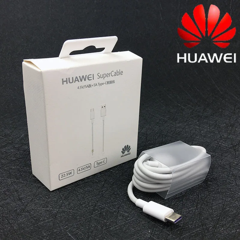 Оригинальный зарядный кабель Huawei P30 pro usb 5A Тип c Быстрый Настенный для P20 Pro lite Mate20 10