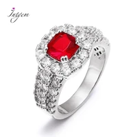 high quality zircon ring womens jewelry red stone stylish romantic gift wedding engagement party shiny luxury ring wholesale