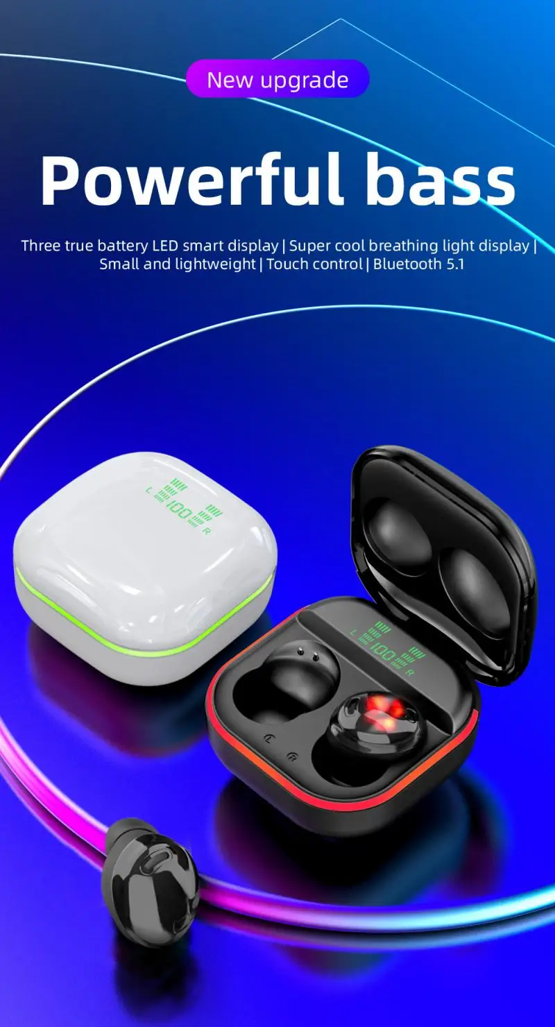 Беспроводные Bluetooth-наушники TWS 2021 с зарядным устройством 9D стереонаушники
