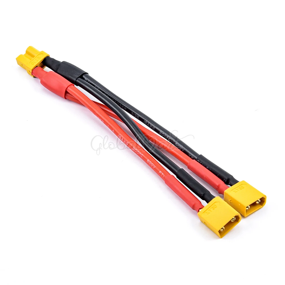 1 шт. XT30 XT 30 мужской/женский параллельный кабель провод Y lead 16AWG Батарея Кабель
